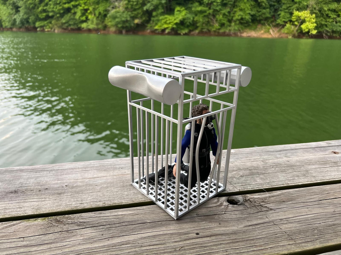 Hooper’s Anti-shark cage - shark damaged! (NECA scale)