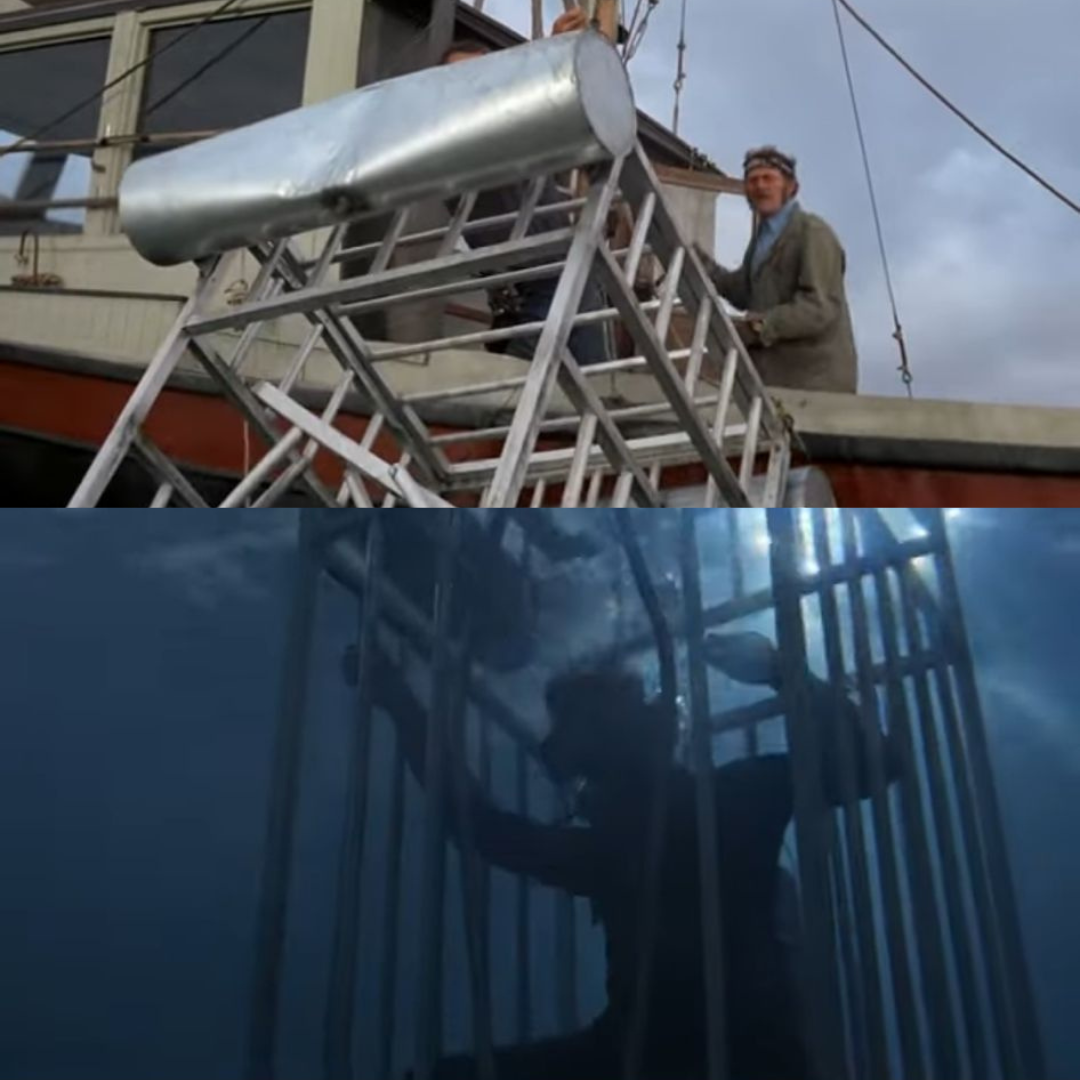Hooper’s Anti-shark cage - shark damaged! (NECA scale)